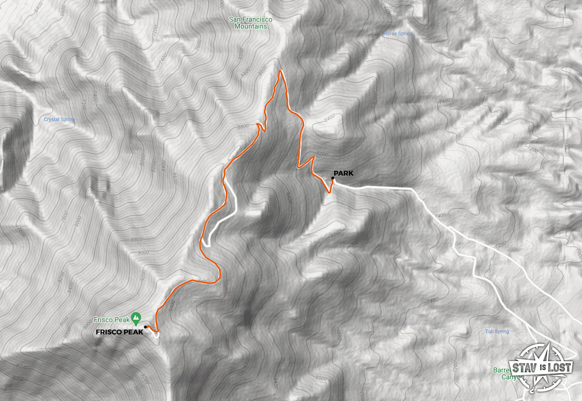 map for Frisco Peak by stav is lost
