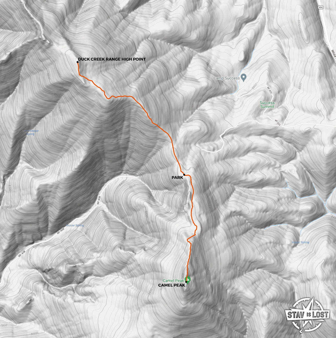 map for Duck Creek Range High Point and Camel Peak by stav is lost
