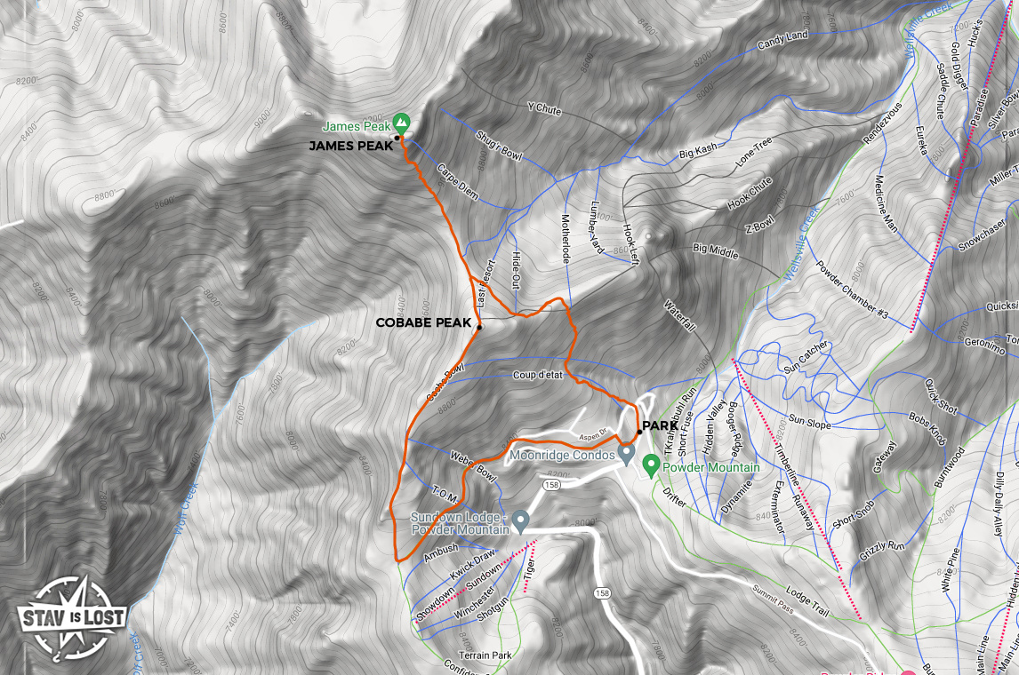 map for James Peak by stav is lost