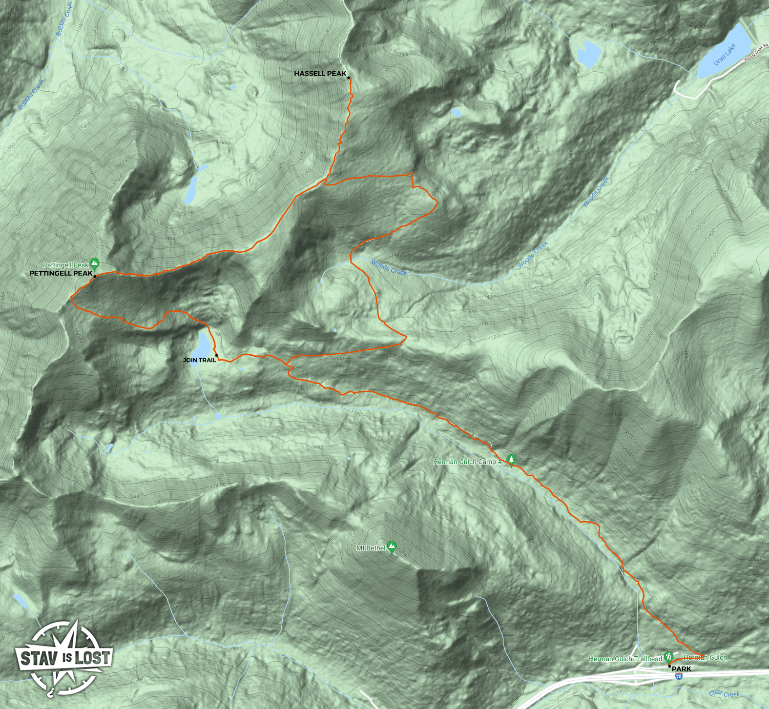 map for Hassell Peak and Pettingell Peak by stav is lost