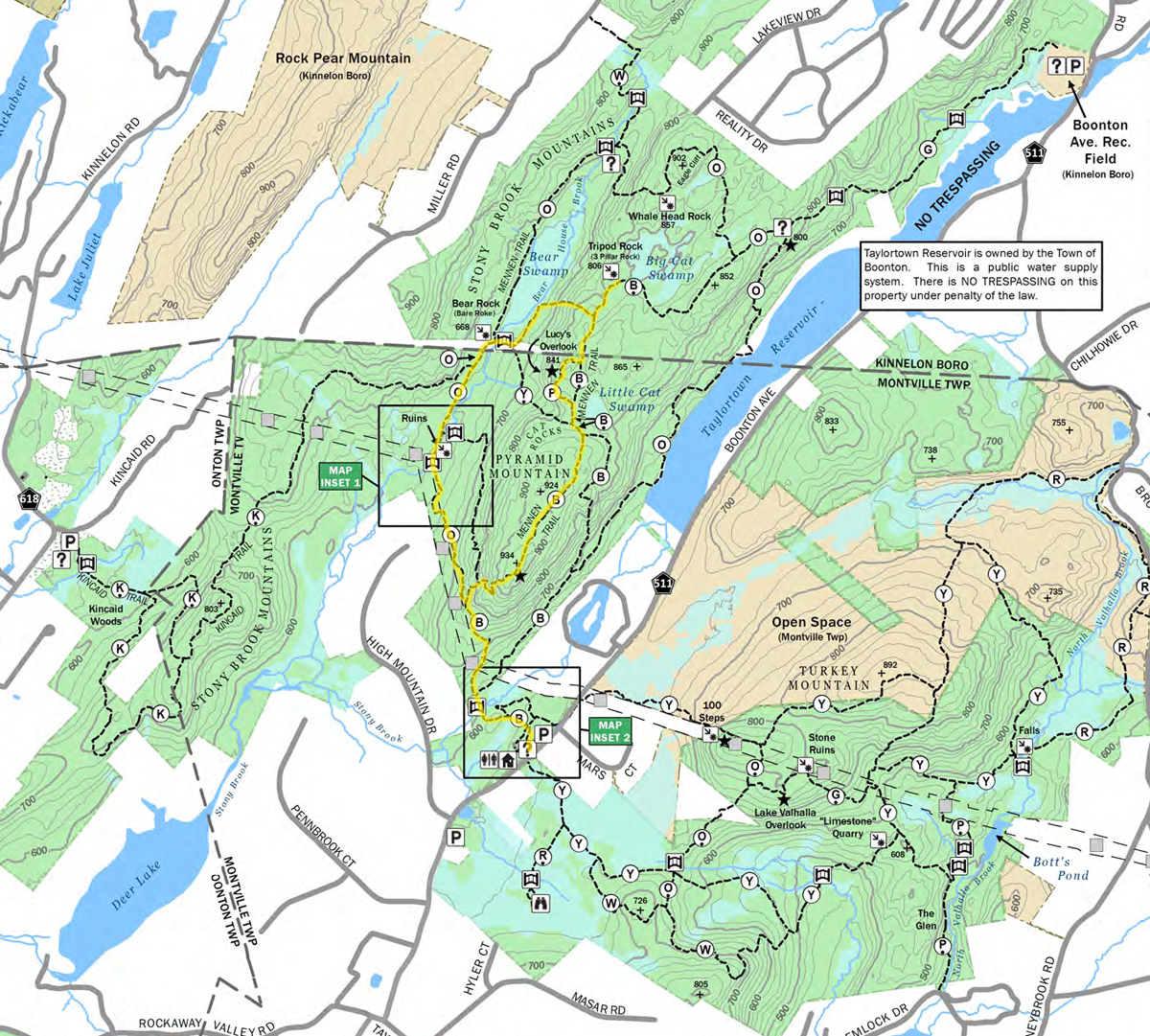 map for Tripod Rock via Mennen Trail Loop by stav is lost