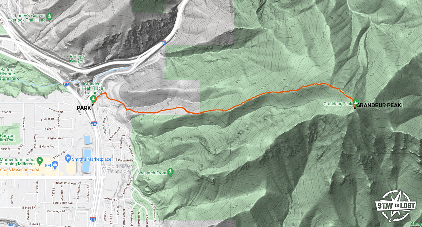 map for Grandeur Peak by stav is lost