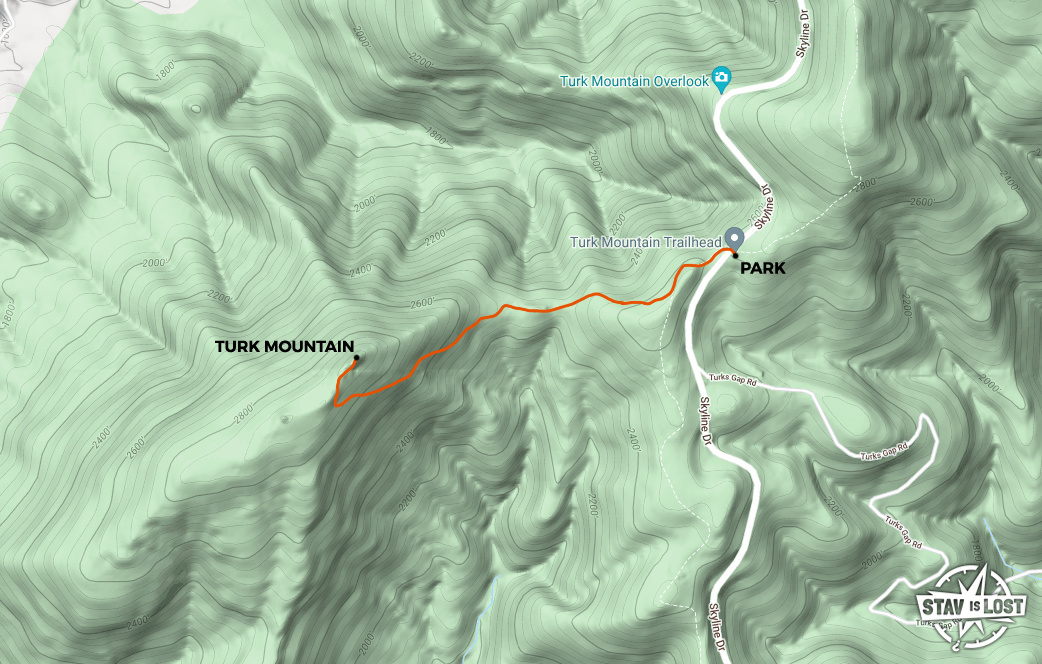 map for Turk Mountain by stav is lost