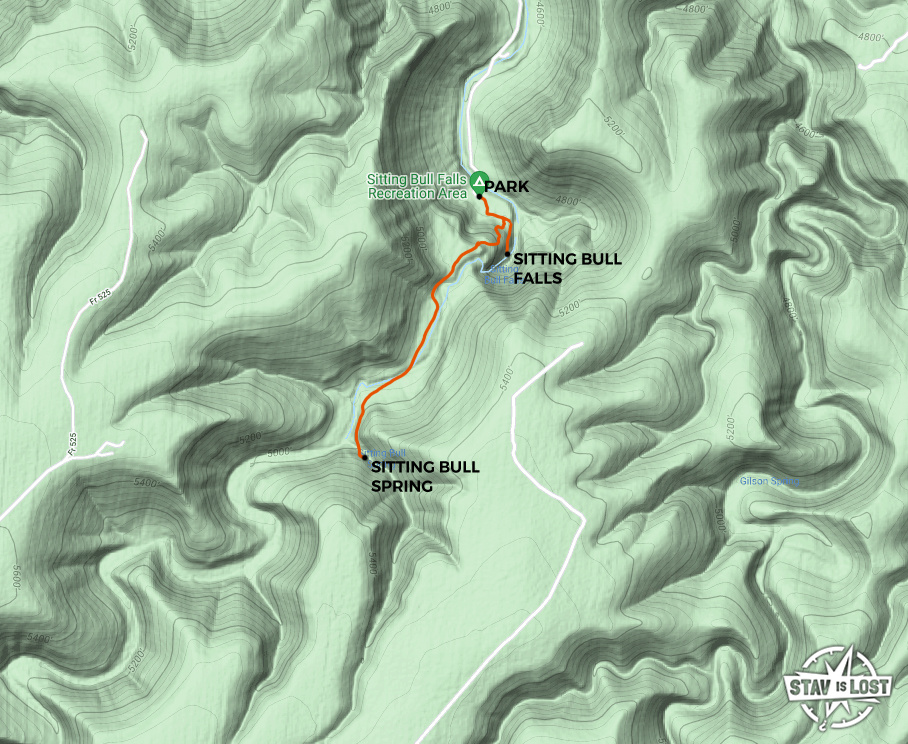 map for Sitting Bull Falls and Spring by stav is lost