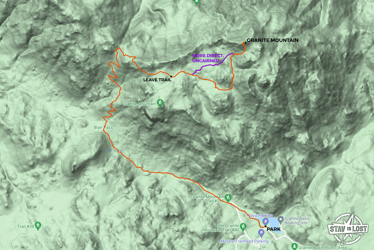 map for Granite Mountain by stav is lost