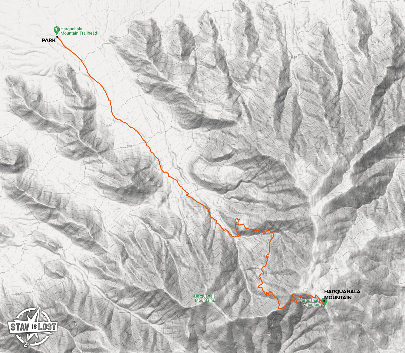 map for Harquahala Mountain by stav is lost