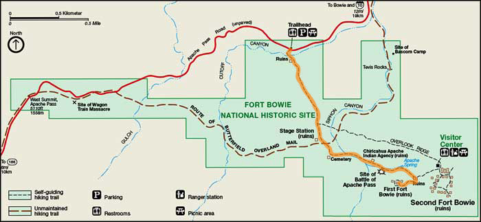 map for Fort Bowie National Historic Site by stav is lost