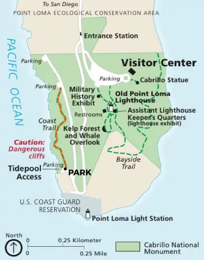 map for Point Loma Tidepools and Coastal Trail by stav is lost