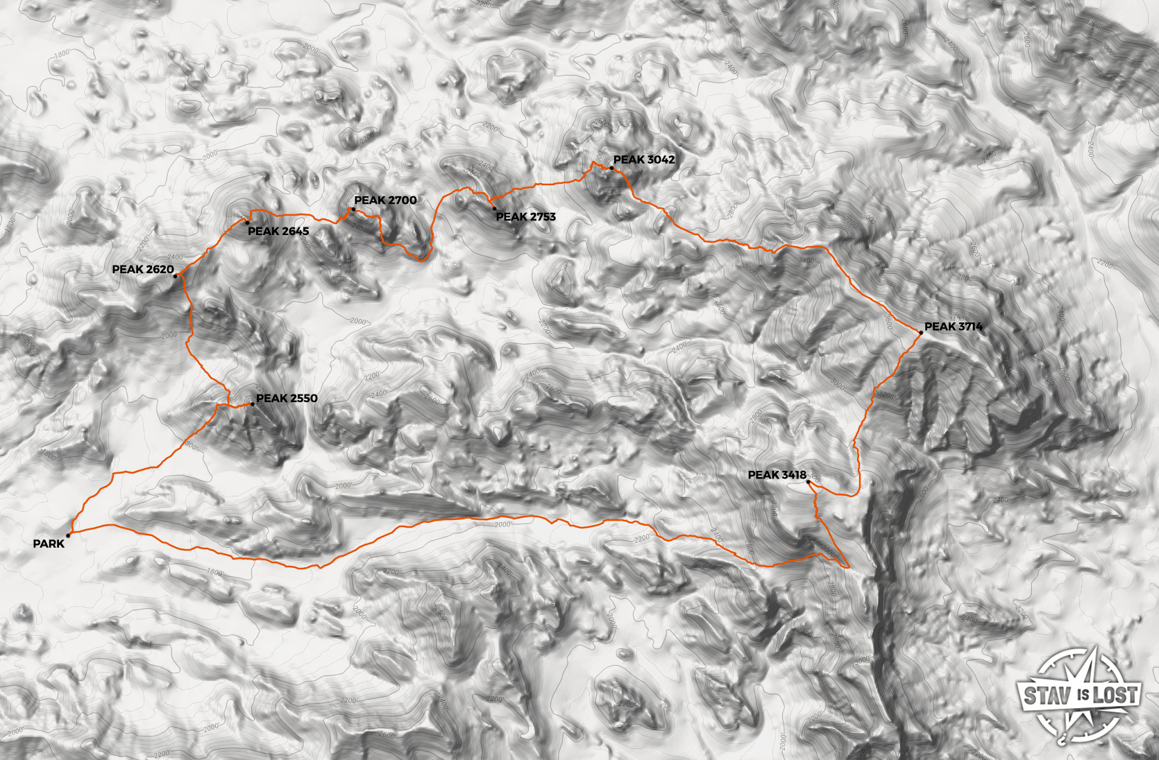 map for Warm Springs Wilderness Loop by stav is lost