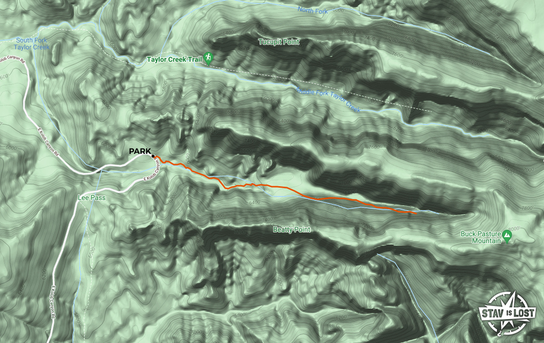 map for South Fork of Taylor Creek by stav is lost
