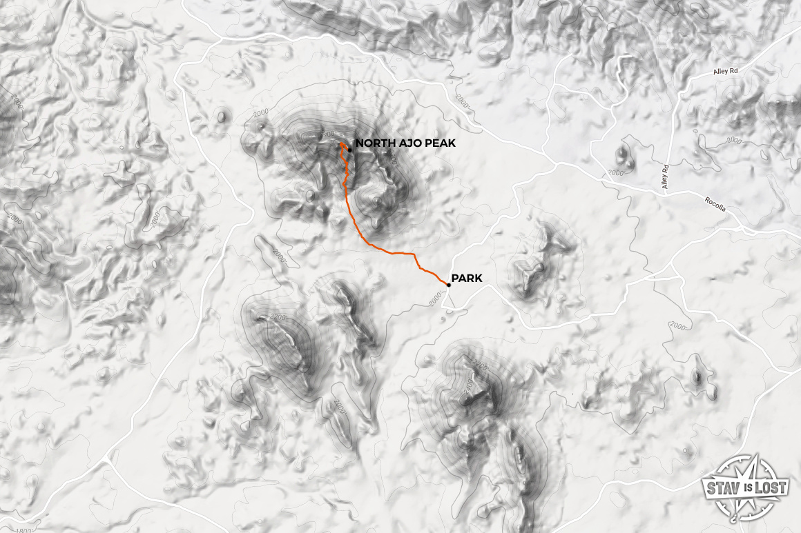map for North Ajo Peak by stav is lost