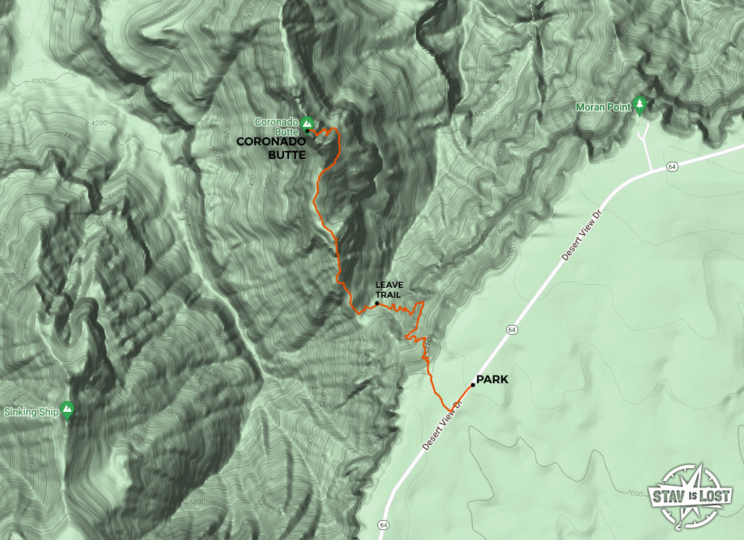 map for Coronado Butte by stav is lost
