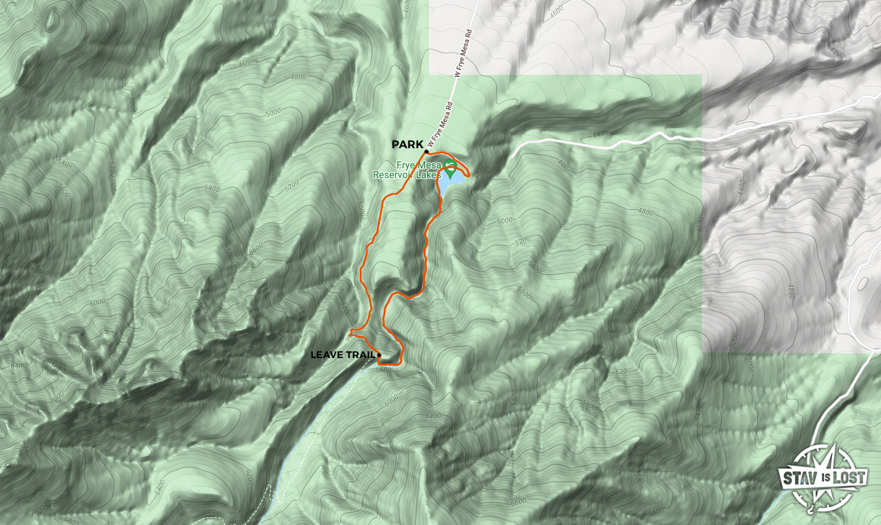 map for Frye Creek Canyon (S'mores Canyon) by stav is lost