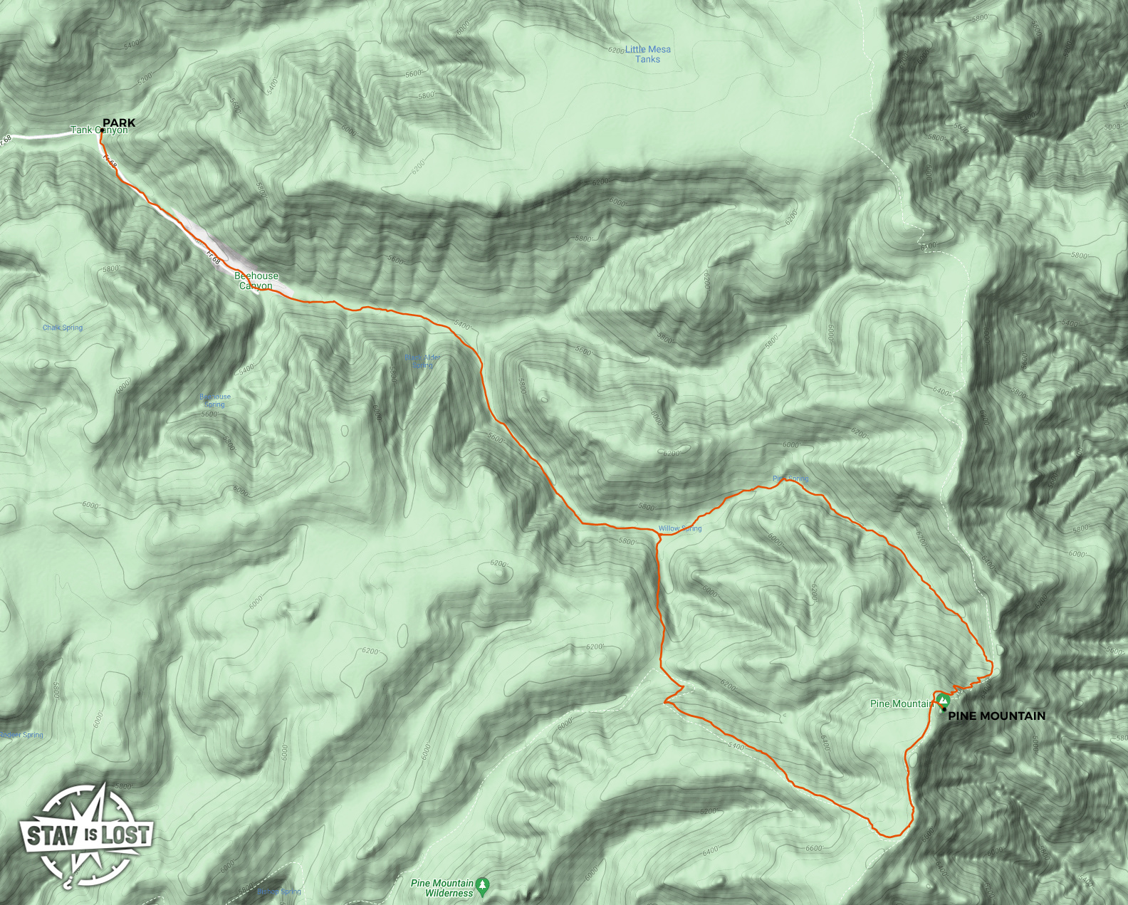 map for Pine Mountain by stav is lost