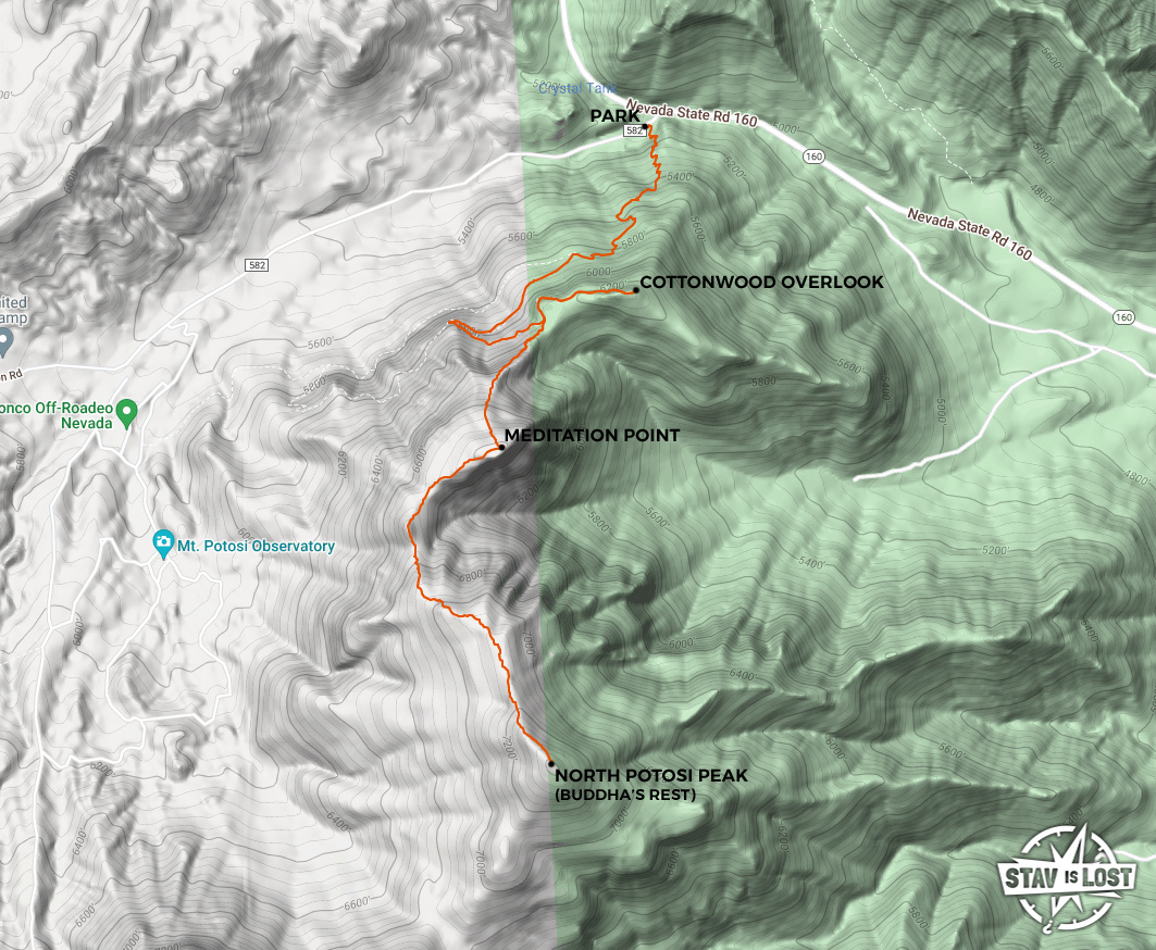 map for North Potosi Peak by stav is lost