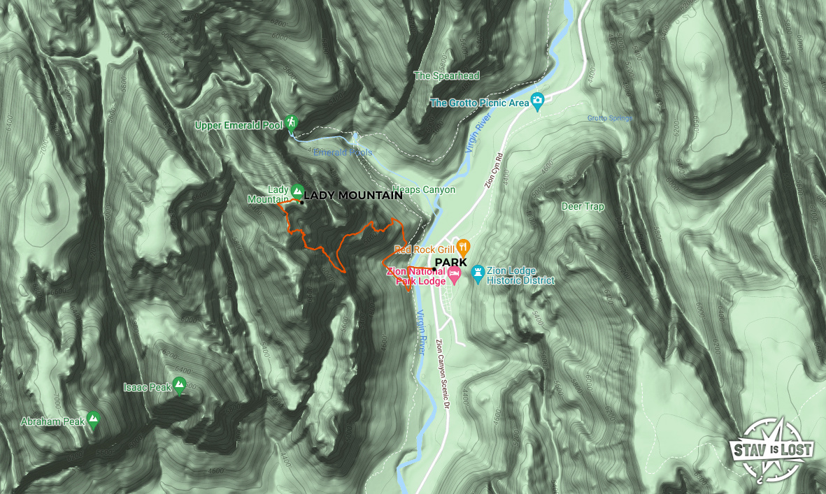 map for Lady Mountain by stav is lost