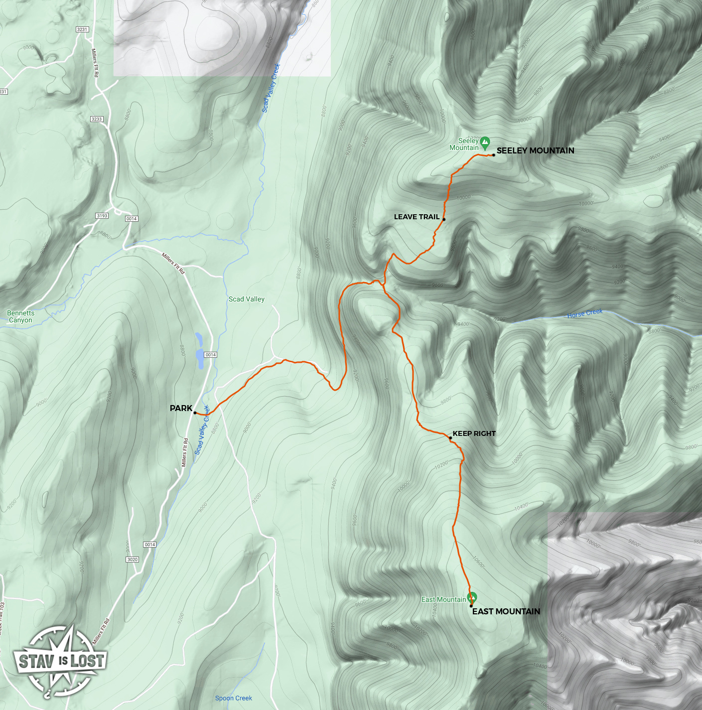 map for East Mountain and Seeley Mountain by stav is lost