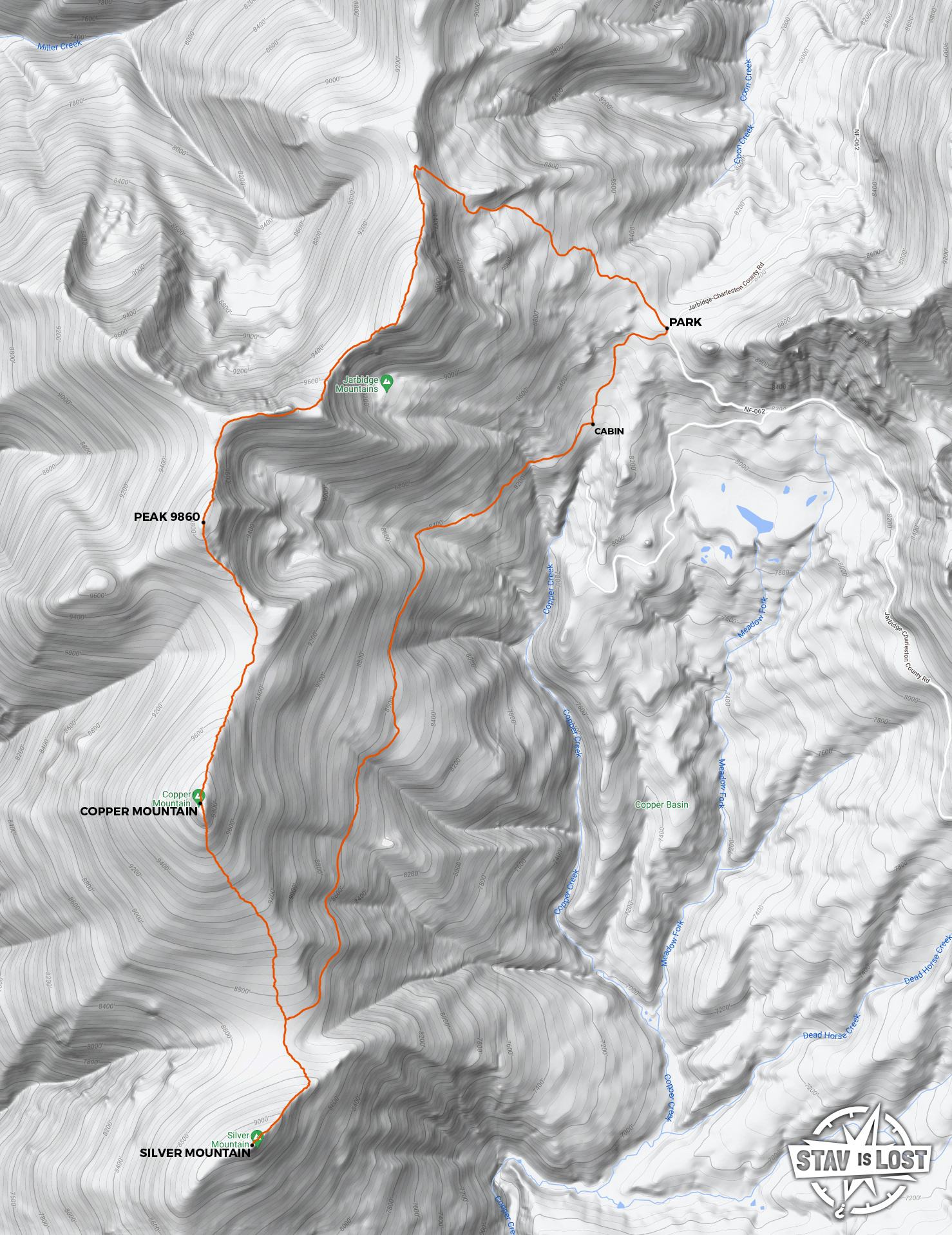 map for Copper Mountain and Silver Mountain Loop by stav is lost