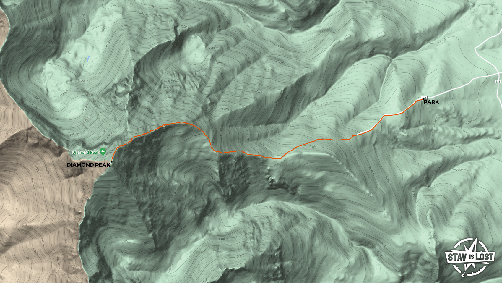 map for Diamond Peak by stav is lost