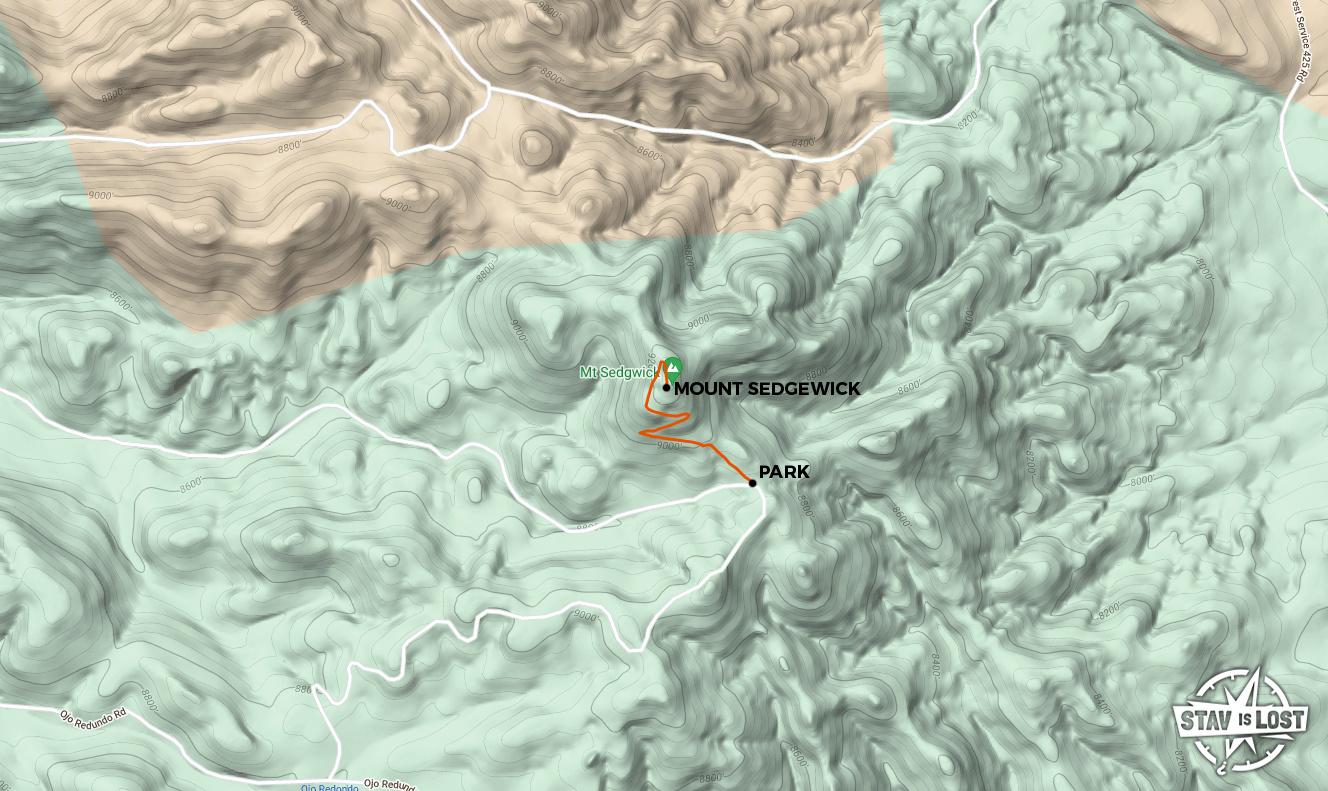 map for Mount Sedgewick by stav is lost