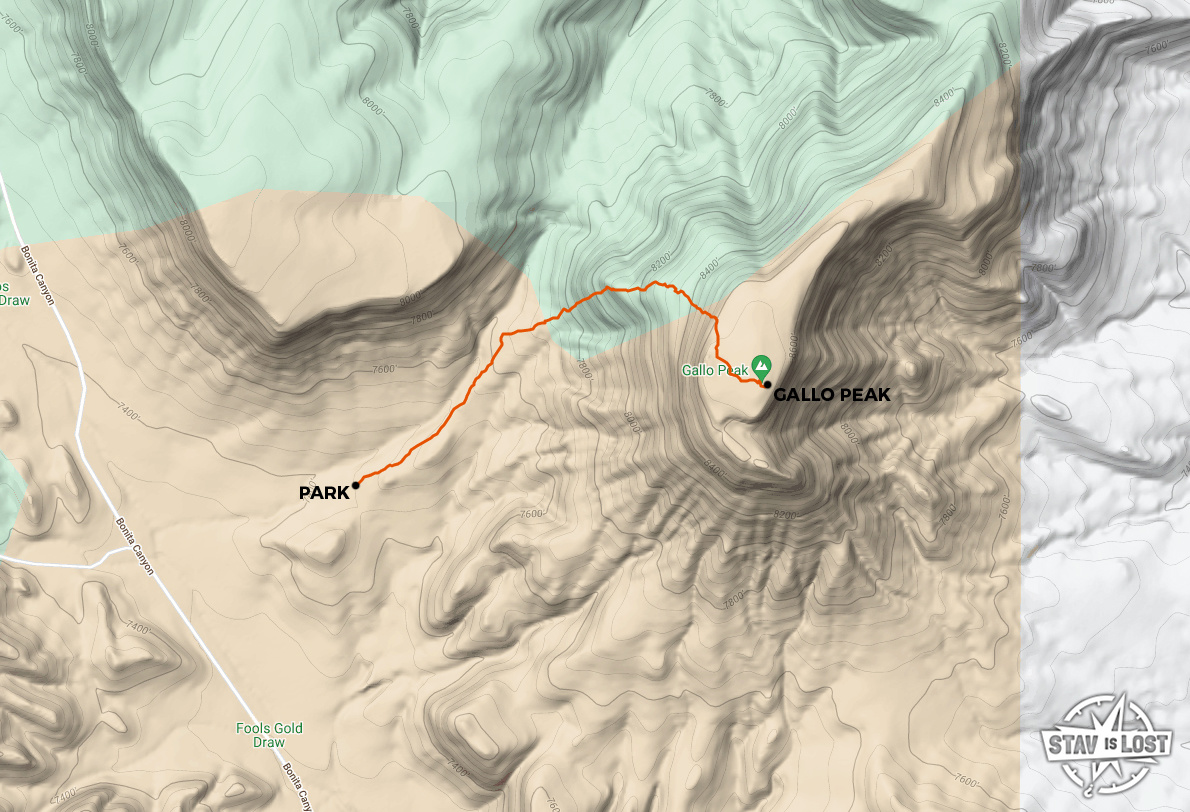 map for Gallo Peak by stav is lost