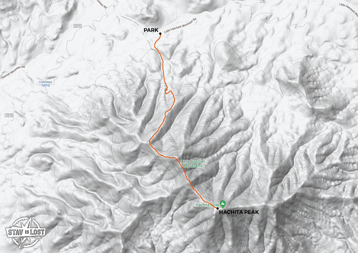 map for Hachita Peak by stav is lost