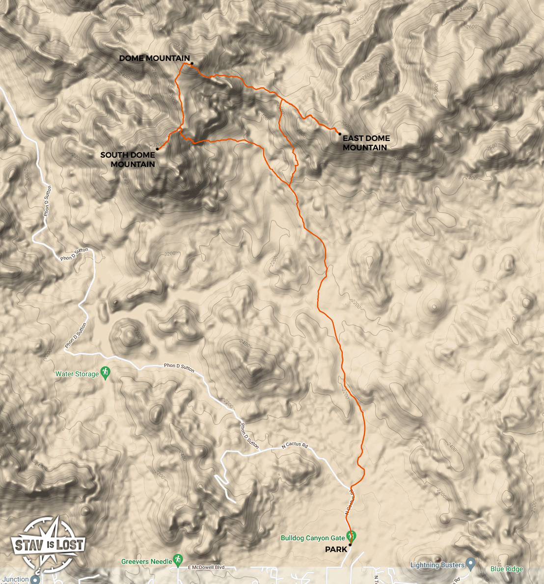 map for Dome Mountain Loop by stav is lost
