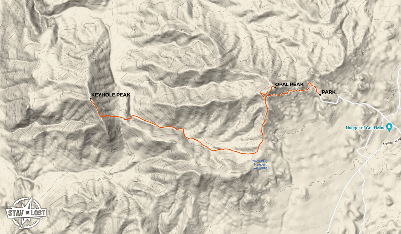 map for Opal Peak and Keyhole Peak by stav is lost