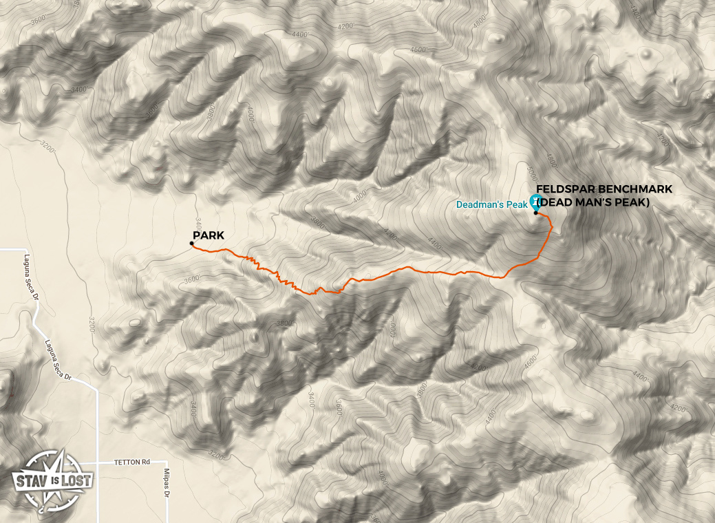 map for Feldspar Benchmark (Dead Man's Peak) by stav is lost