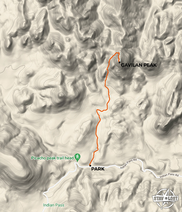 map for Gavilan Peak by stav is lost