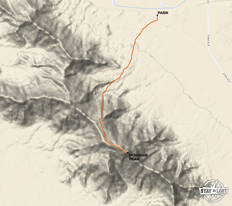 map for Mohawk Peak (Little Mohawk) by stav is lost