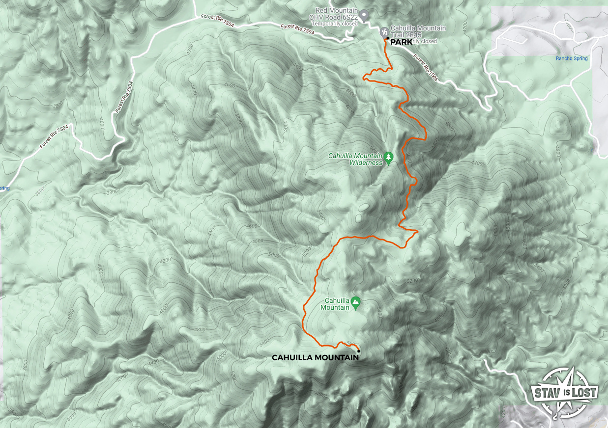 map for Cahuilla Mountain by stav is lost