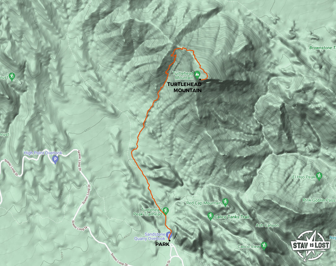 map for Turtlehead Peak by stav is lost