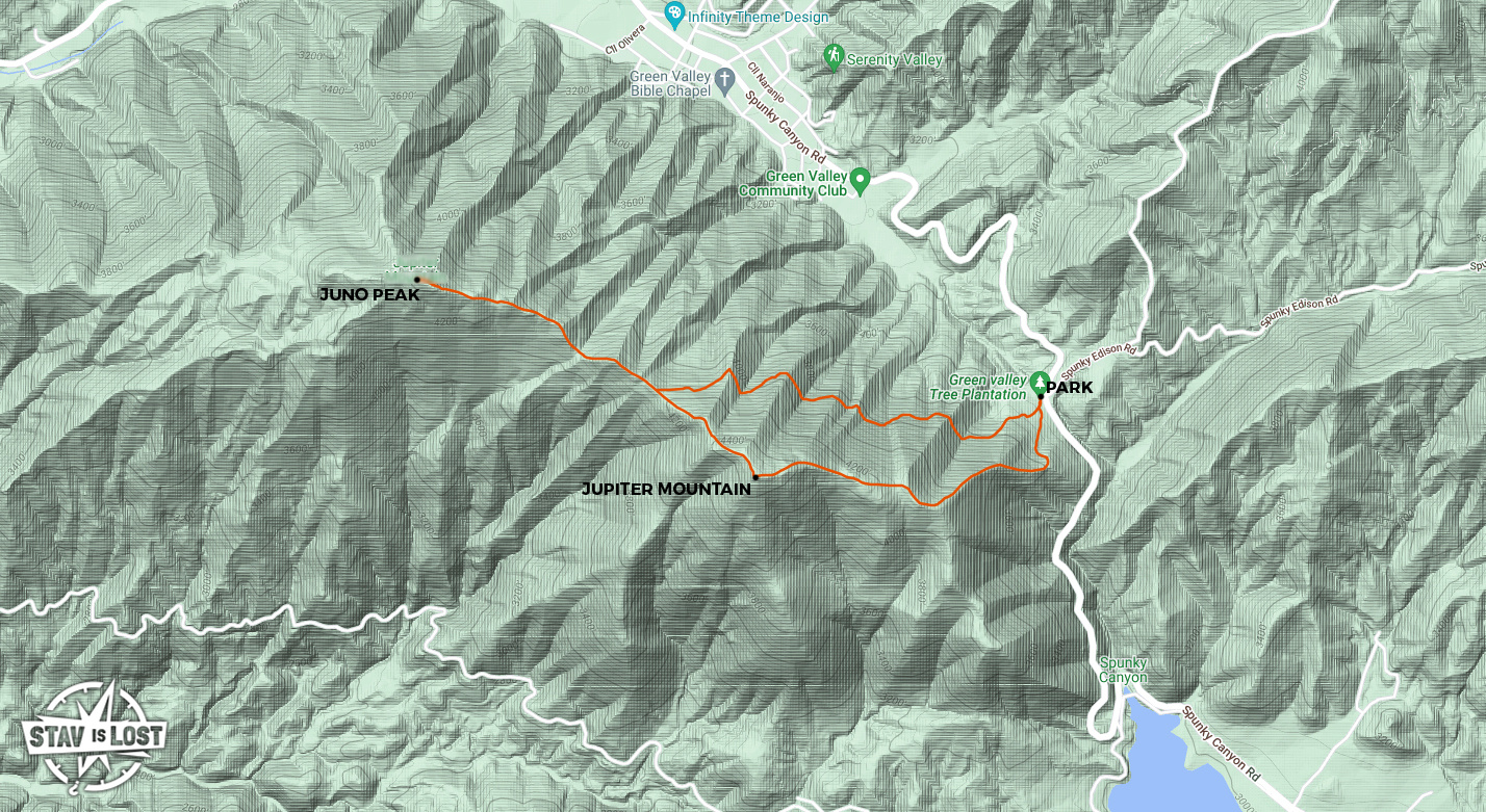 map for Jupiter Mountain and Juno Peak by stav is lost