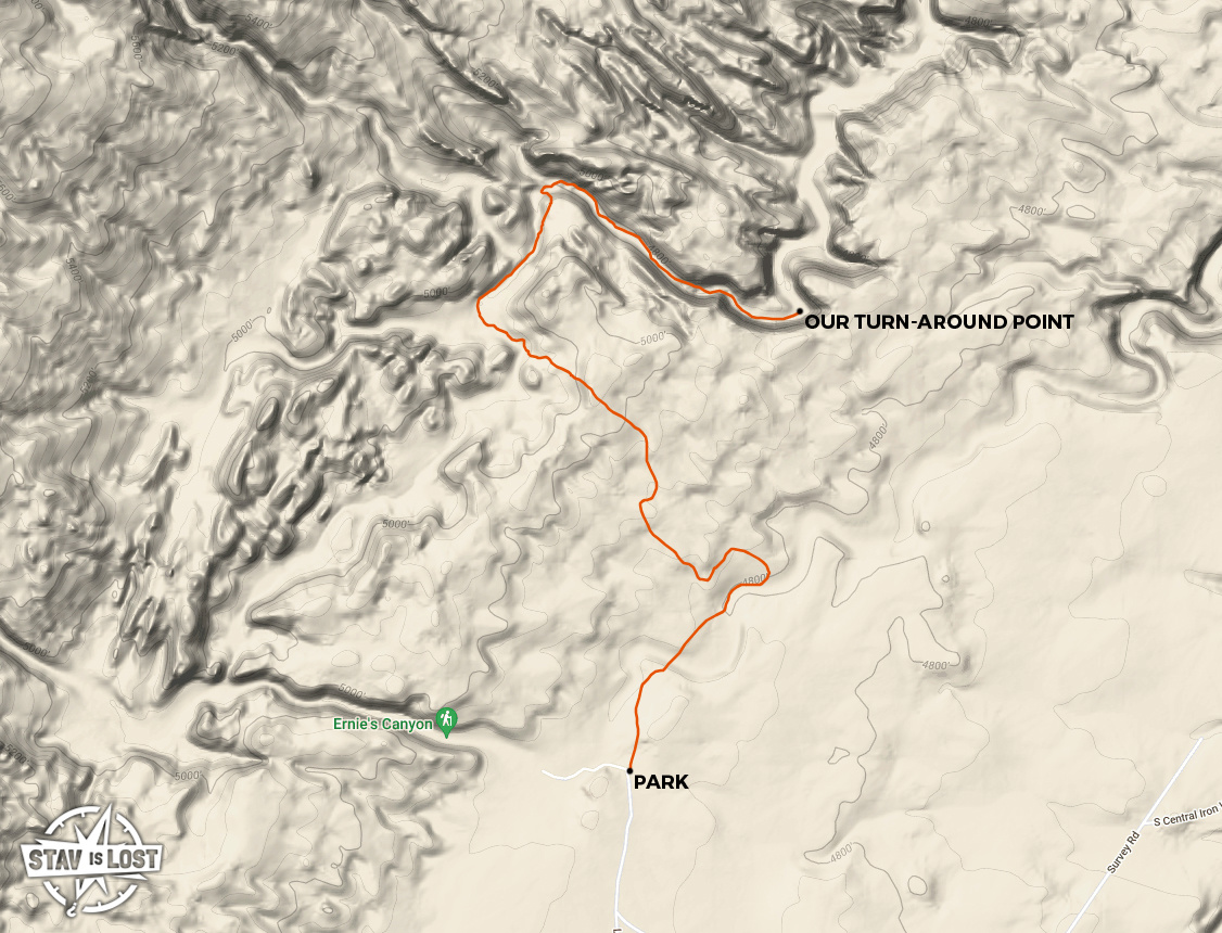 map for North Fork of Iron Wash by stav is lost