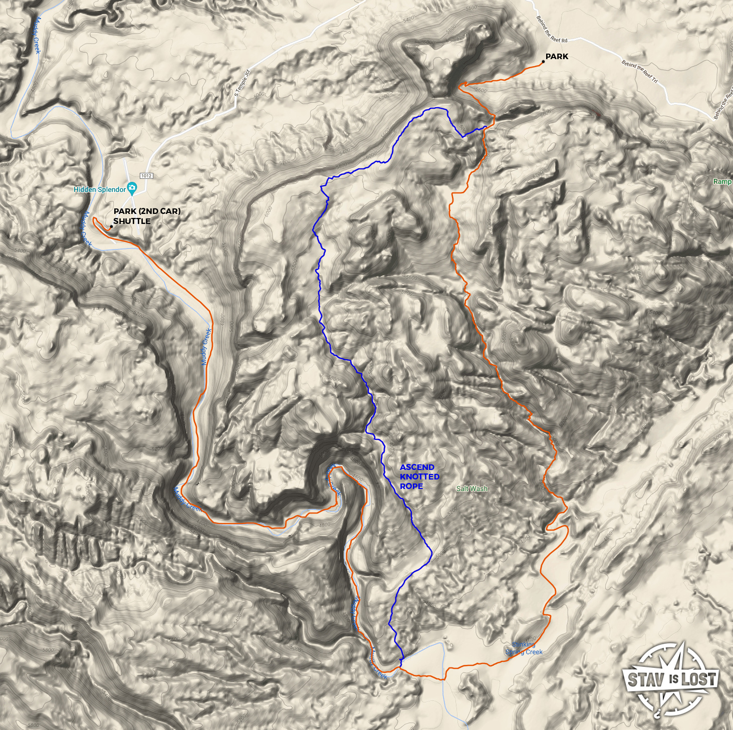 map for Quandary Canyon by stav is lost