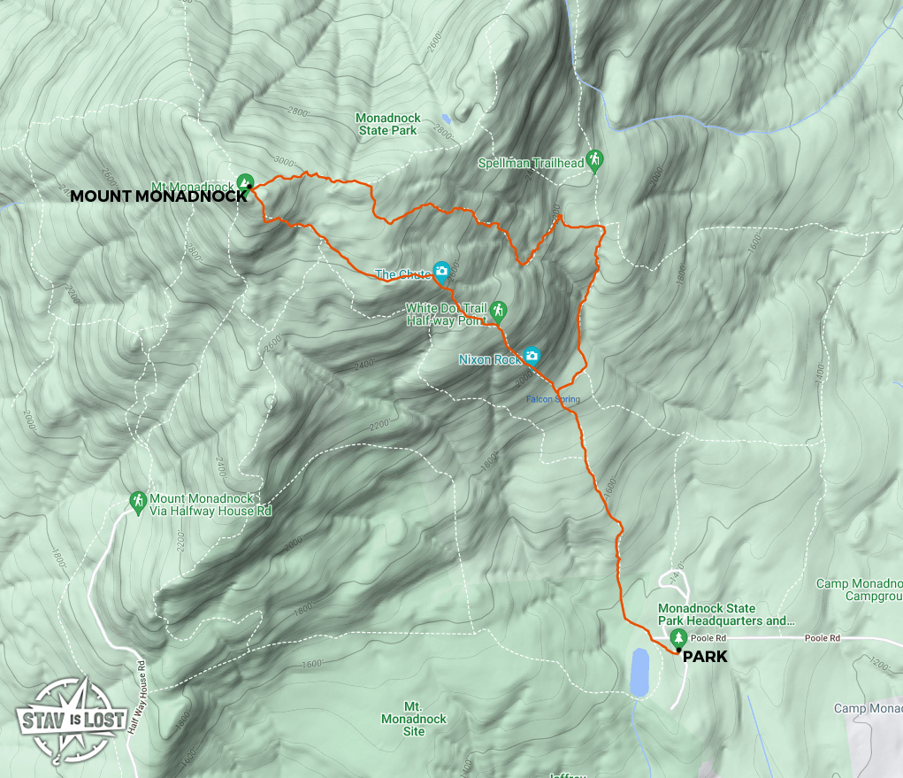 map for Mount Monadnock by stav is lost