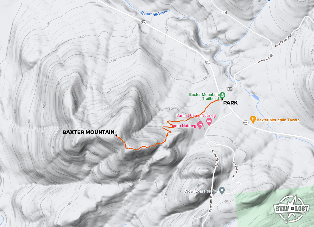 map for Baxter Mountain by stav is lost