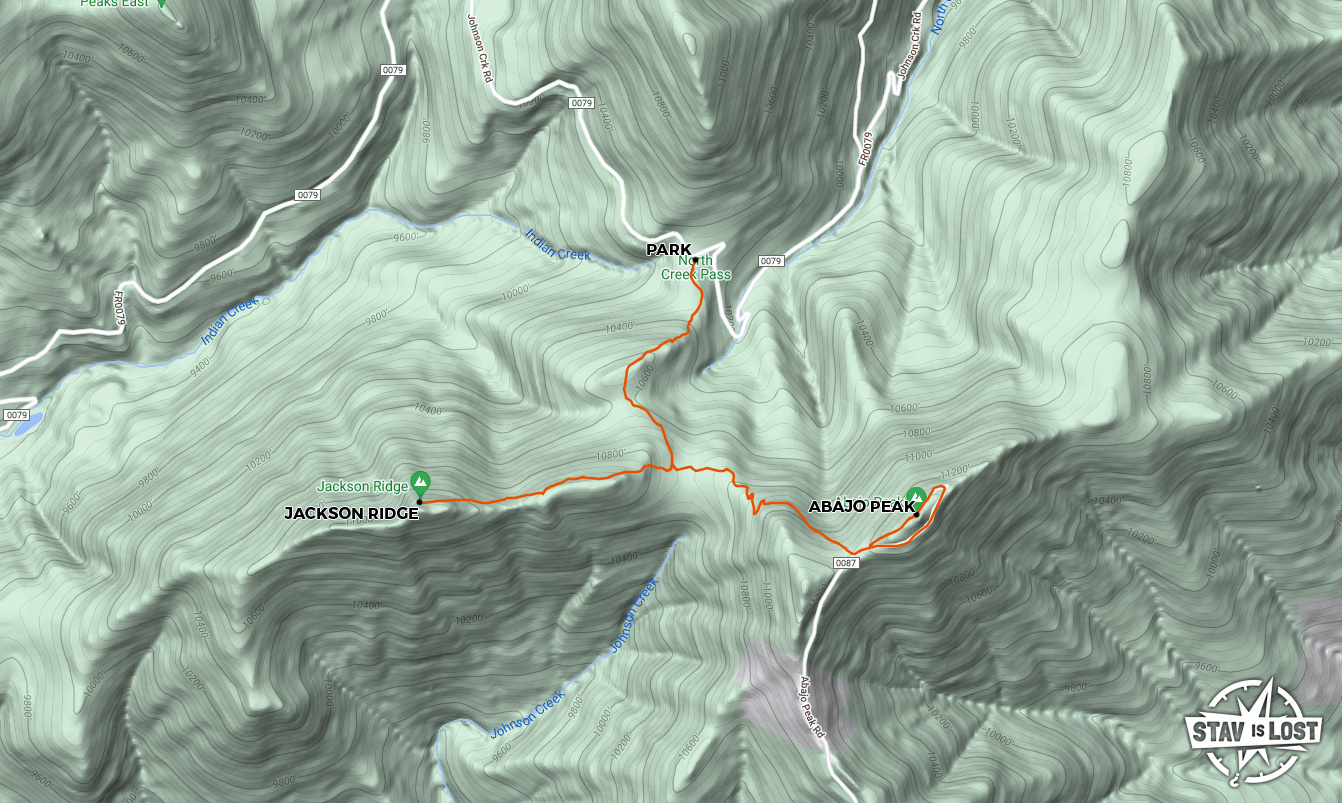 map for Abajo Peak by stav is lost