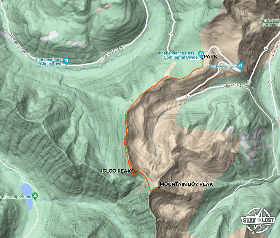 map for Mountain Boy Peak by stav is lost
