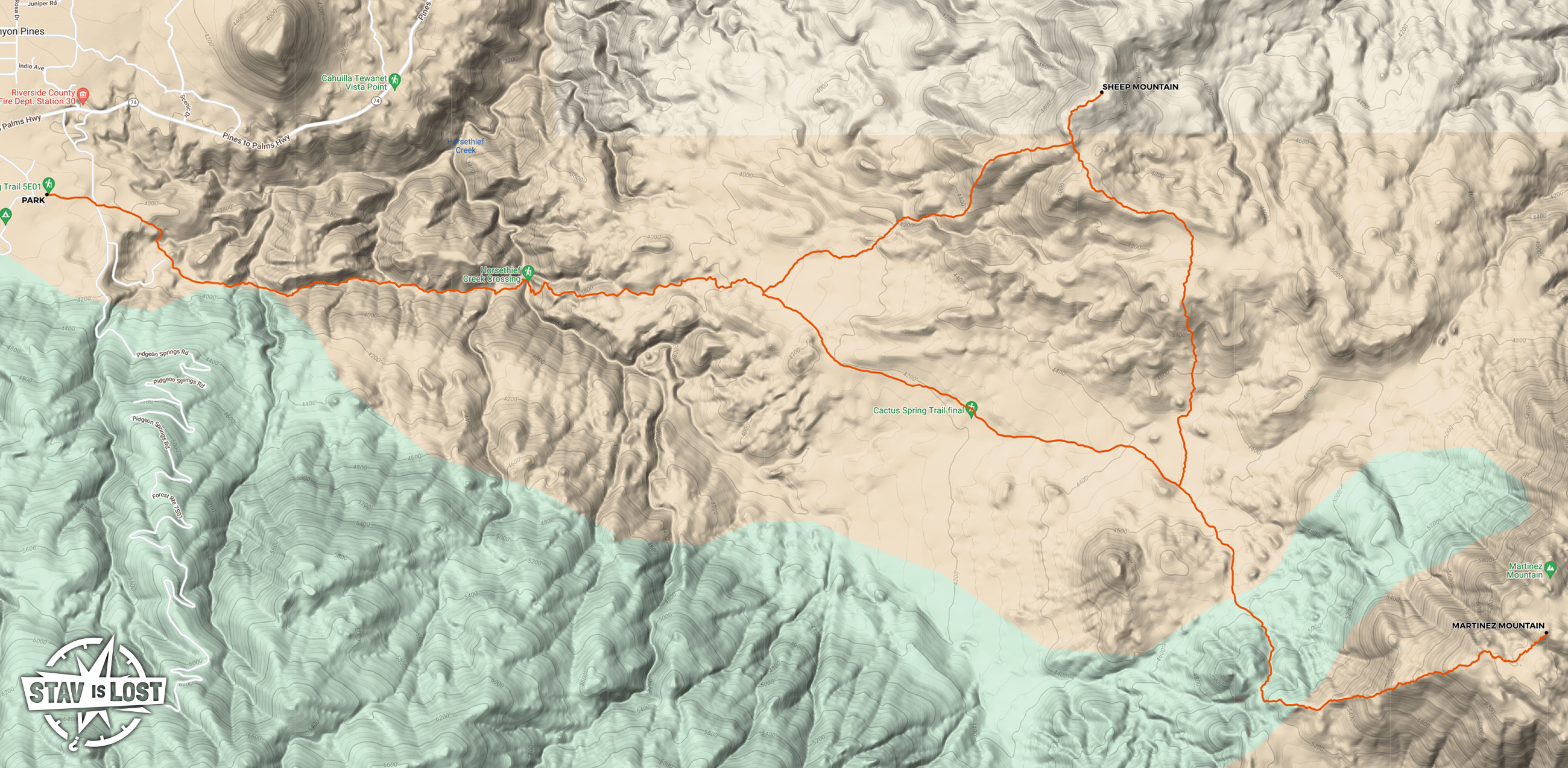 map for Martinez Mountain and Sheep Mountain by stav is lost