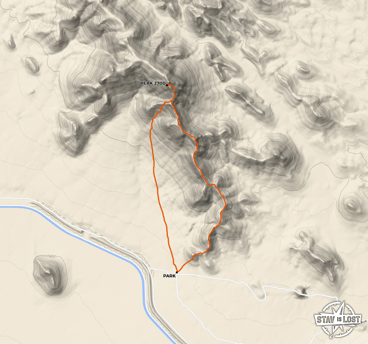 map for Southern Big Horn Mountains (Peak 2700) by stav is lost