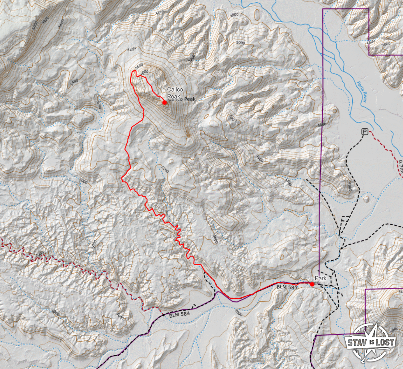 map for Calico Peak by stav is lost
