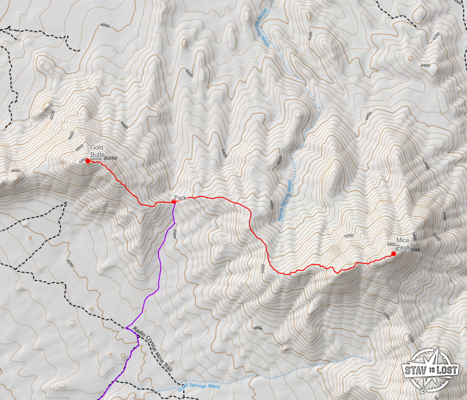 map for Mica Peak and Gold Butte by stav is lost