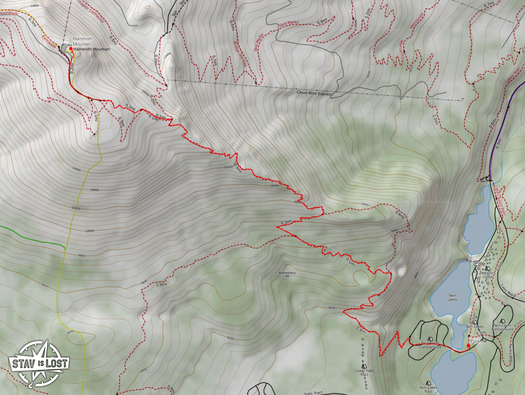 Hiking Map for Mammoth Mountain - 66d61444b6ec7 