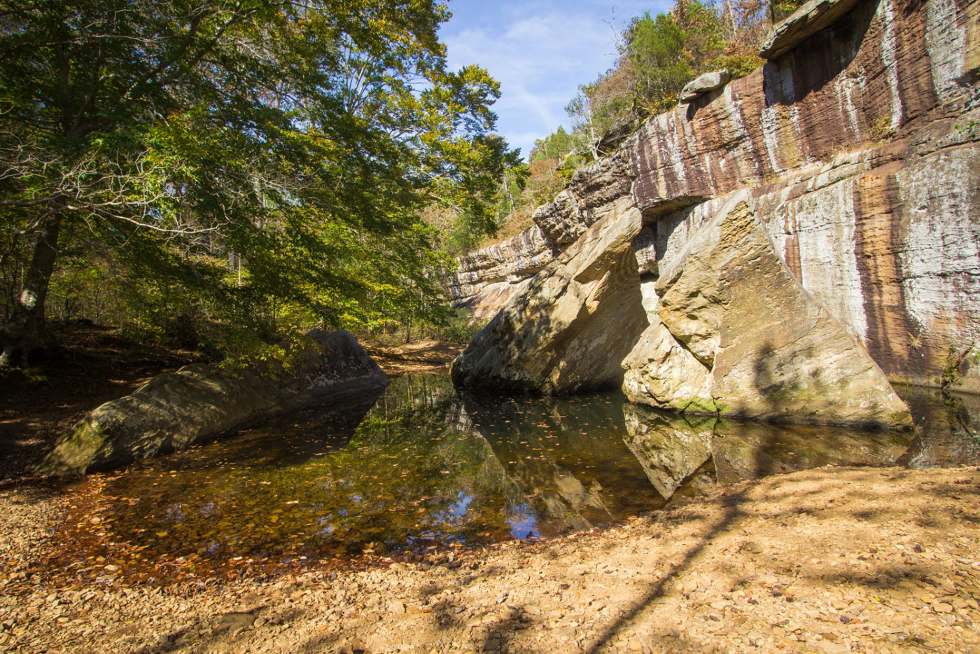 Hike Sentry Bluff and Natural Bridge in Bell Smith Springs in Shawnee National Forest, Illinois - Stav is Lost