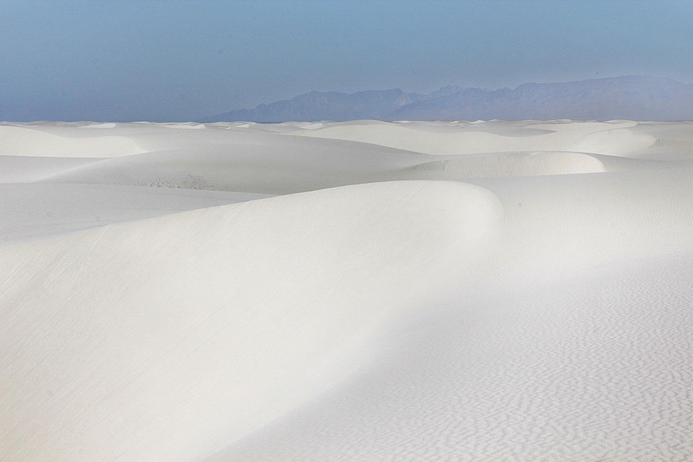 Hiking Alkali Flat in White Sands National Monument, New Mexico