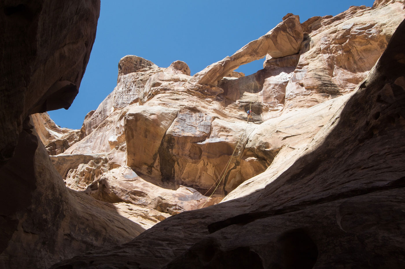 Canyoneer Farnsworth Canyon in San Rafael Swell BLM, Utah - Stav is Lost