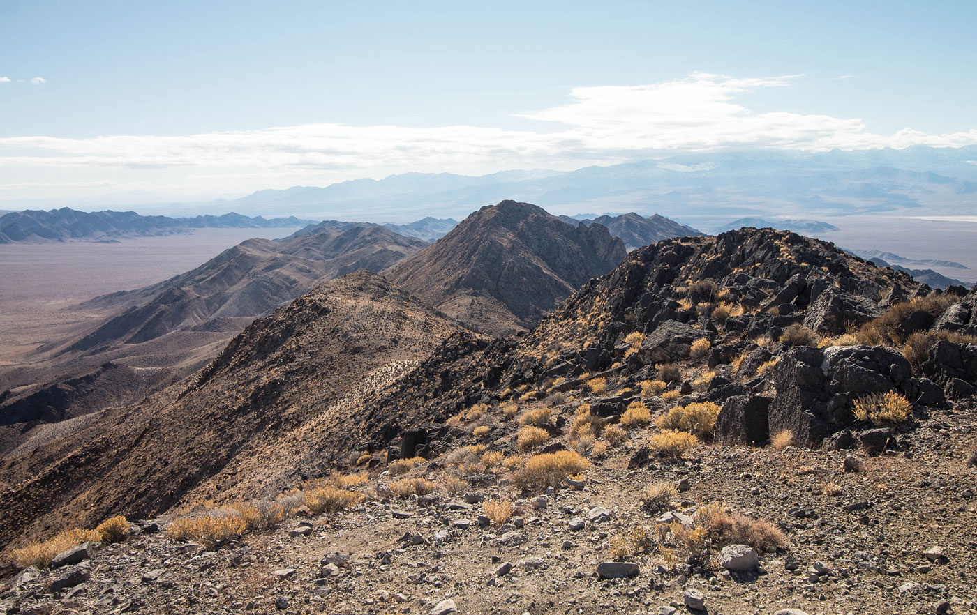 Hike Target Benchmark in Desert National Wildlife Refuge, Nevada - Stav is Lost