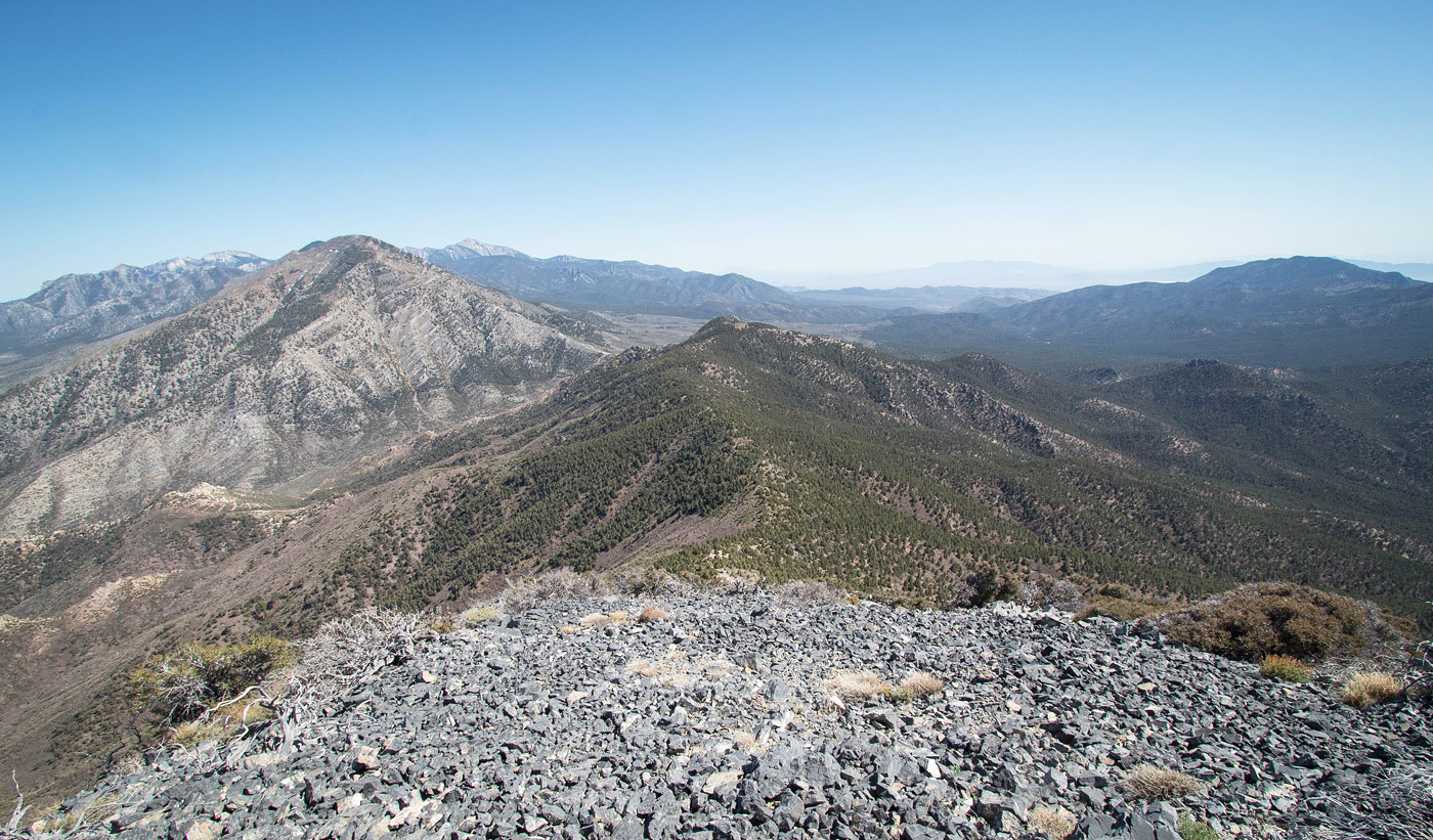 Hike Wheeler Benchmark via Mine Peak in Spring Mountains National Recreation Area, Nevada - Stav is Lost